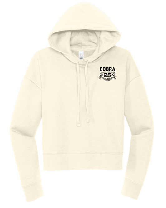 Women's Cropped Cream Hoodie