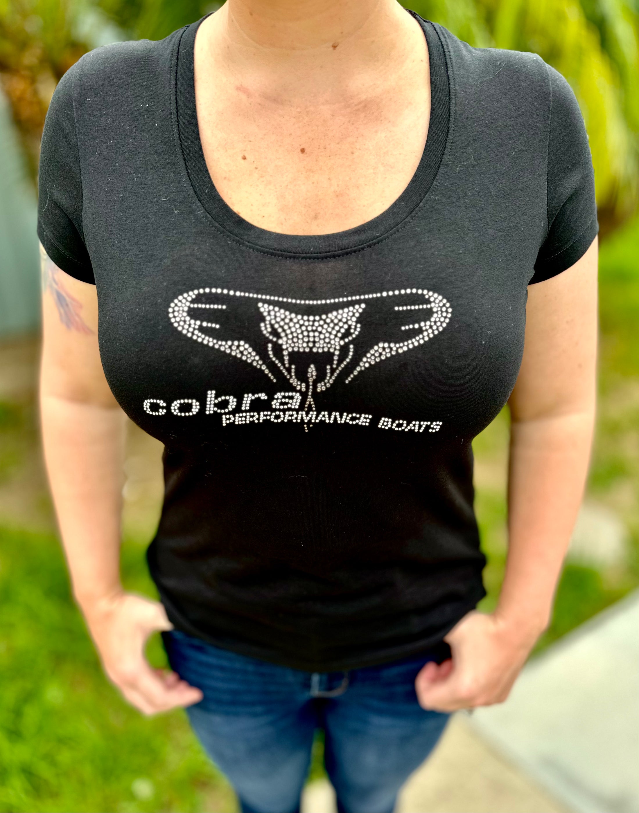 Women’s Bling Scoop T