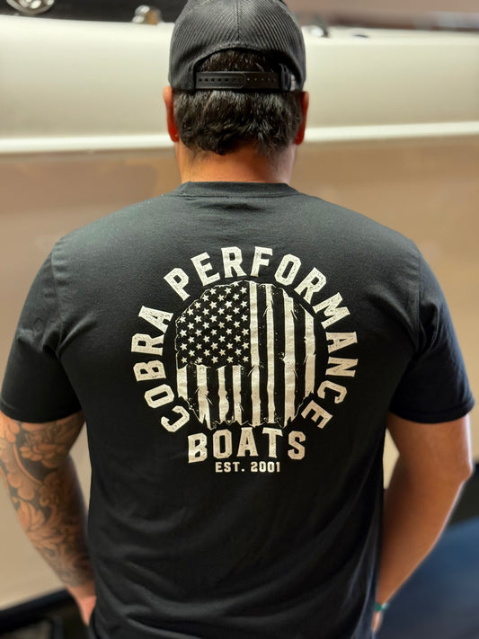 Men's American Flag Shirt - Black