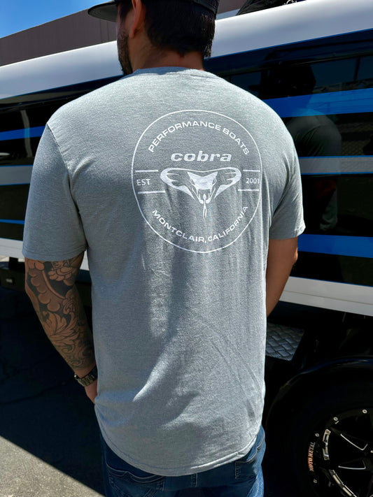 Men's Grey & White Cobra T-Shirt